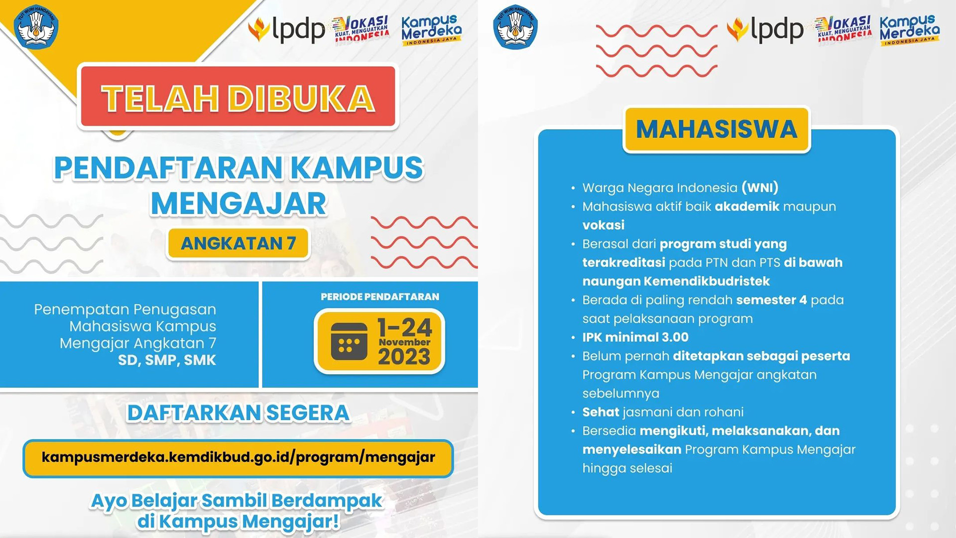 PENDAFTARAN PROGRAM KAMPUS MENGAJAR ANGKATAN 7 TELAH DIBUKA ...